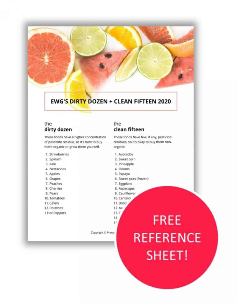The Dirty Dozen and Clean Fifteen (Free Printable List!)