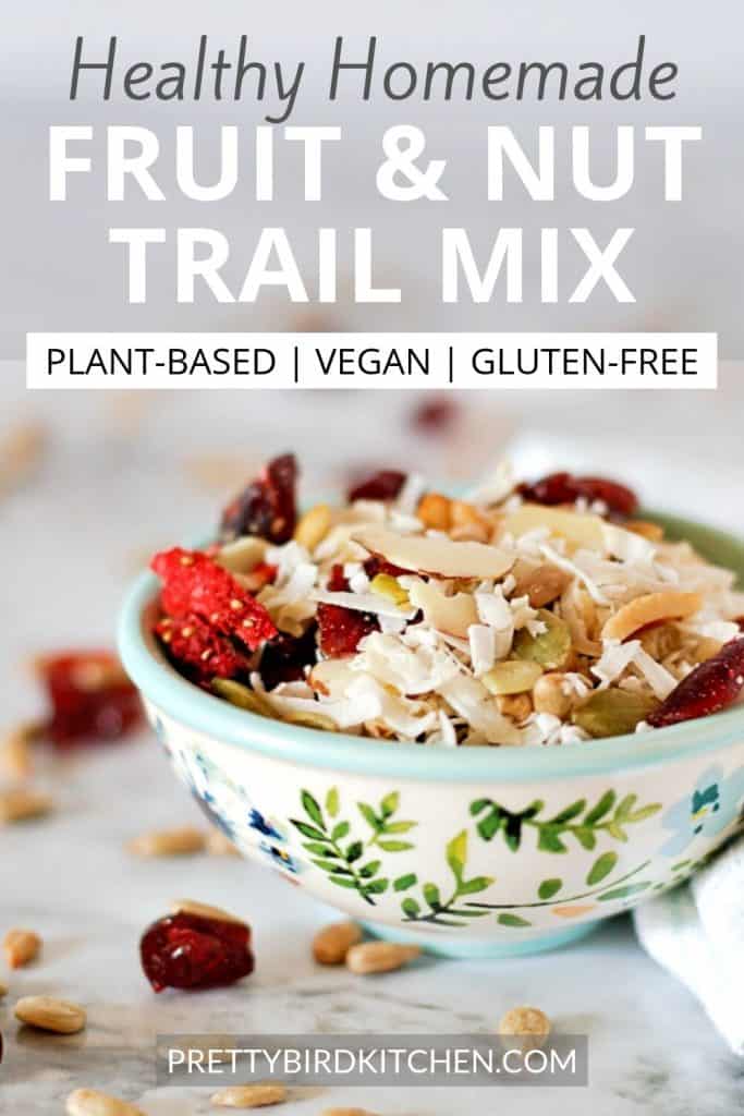 Healthy homemade fruit and nut trail mix