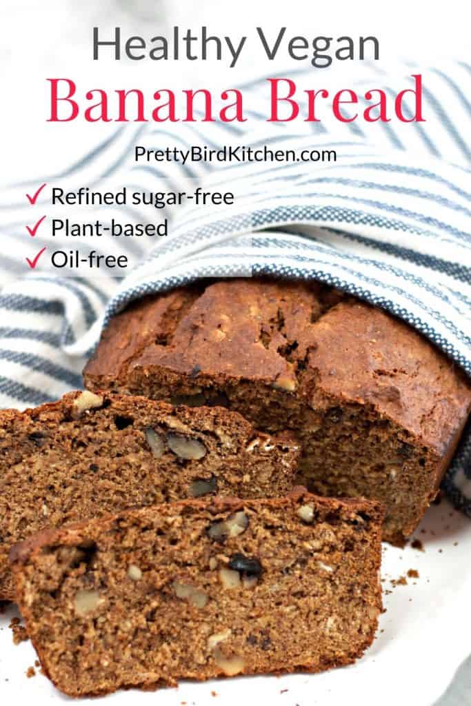 Healthy vegan banana bread