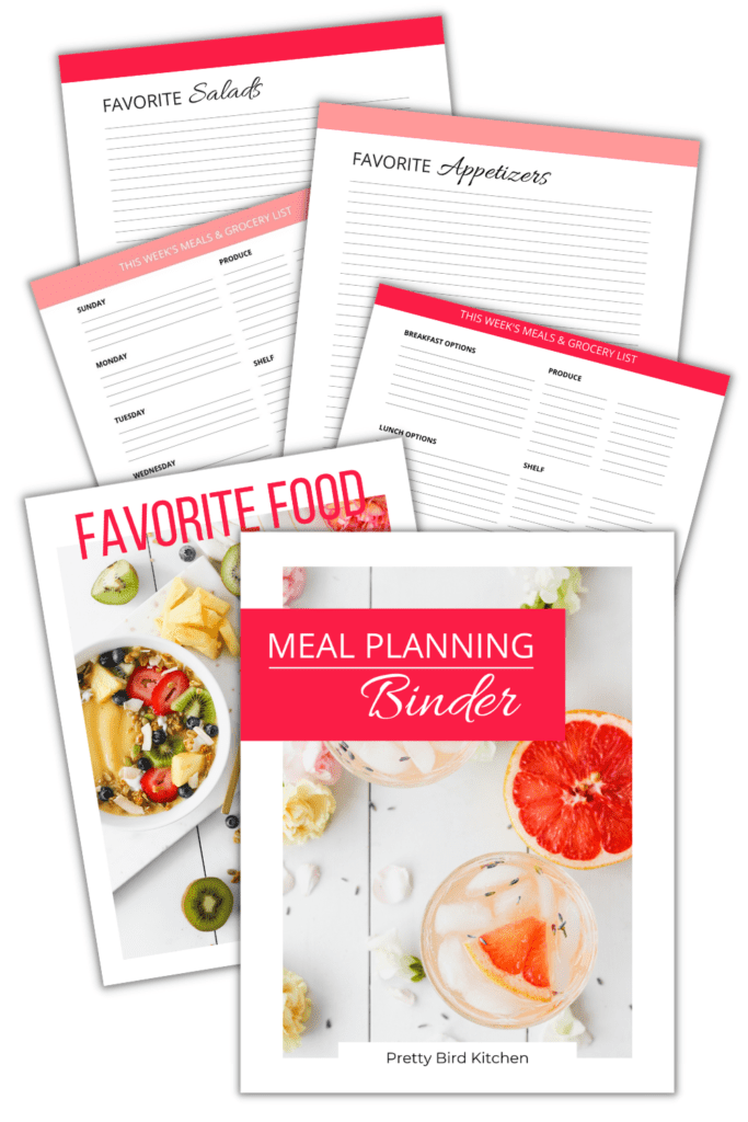 Meal planning page examples