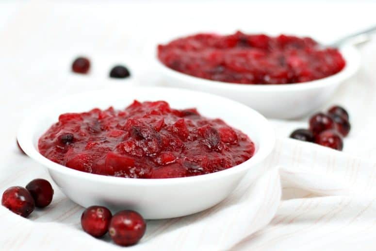 Naturally sweetened cranberry sauce