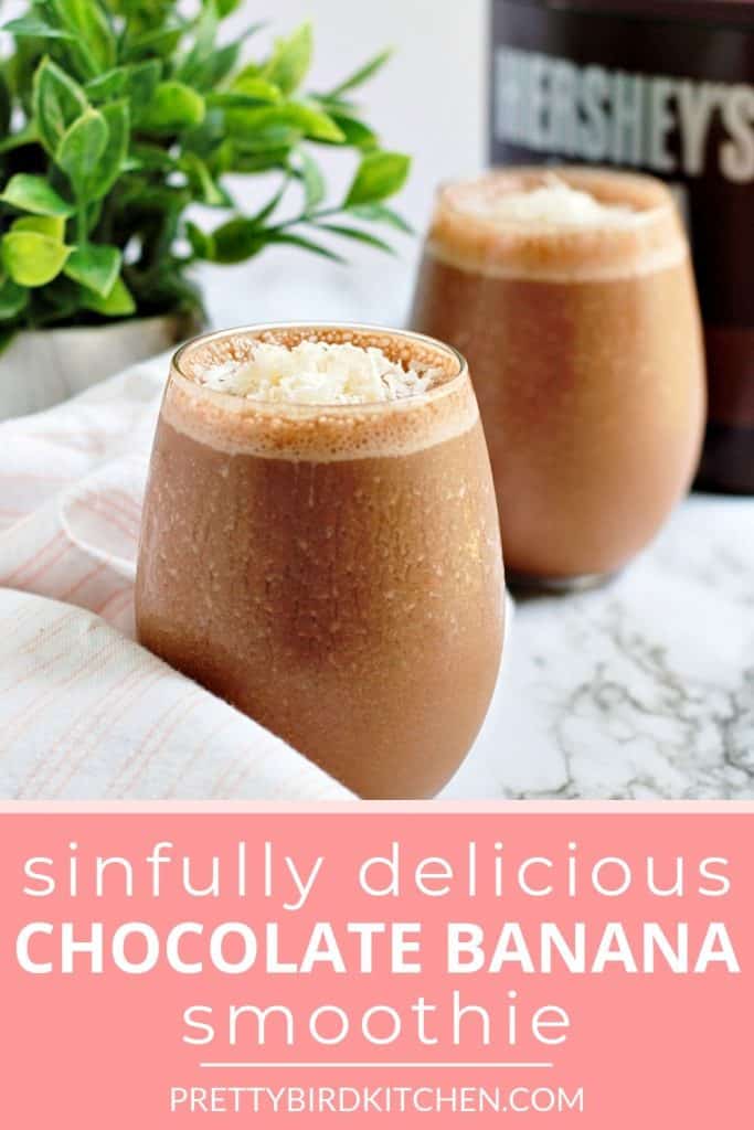 Sinfully delicious chocolate banana smoothie