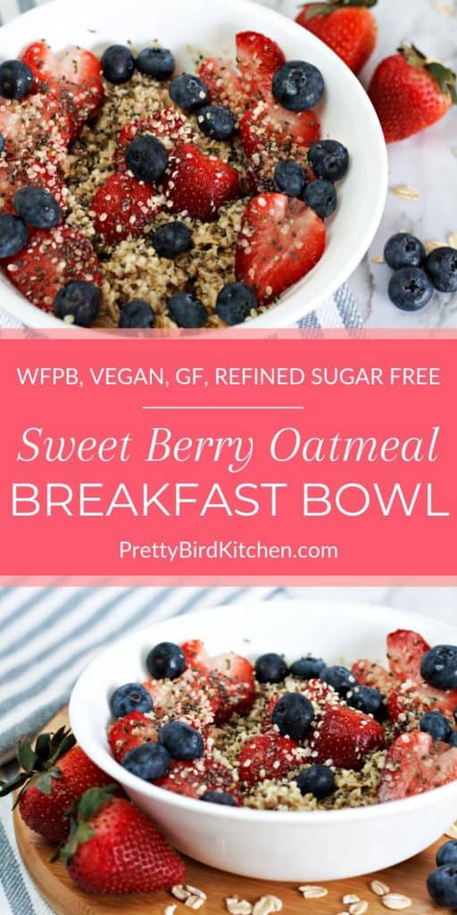 Sweet berry oatmeal breakfast bowl 3