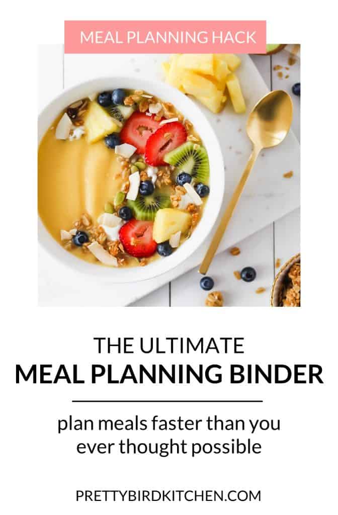 The ultimate meal planning binder