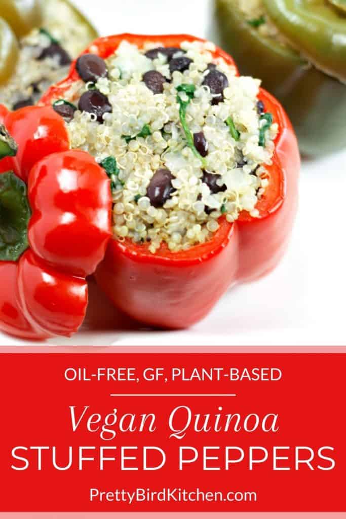 Vegan quinoa stuffed peppers - gluten free